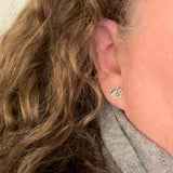 PAW PRINT STUD EARRINGS IN STERLING SILVER